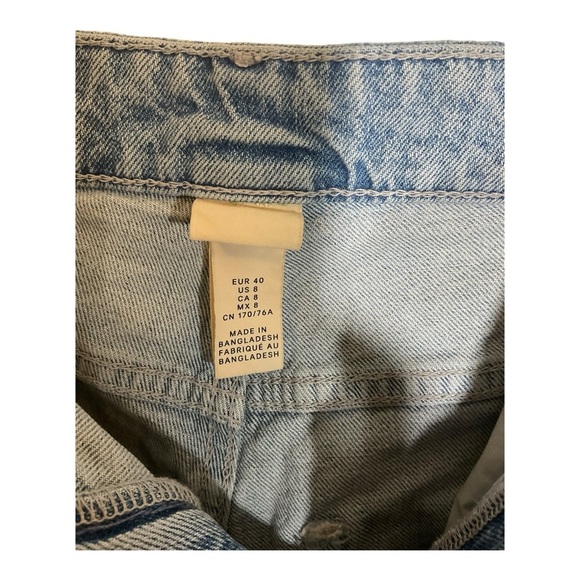 H&M Jeans Womens Size 8 Loose Straight Ankle Light Wash Denim High Rise - Picture 5 of 14